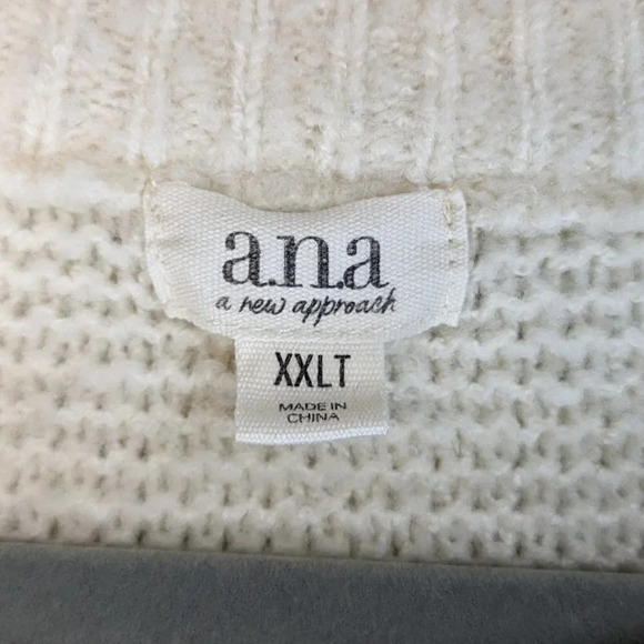 A.N.A. Women's Multicolored Knit Quilt Pattern Sweater Size XXLT - Picture 2 of 9